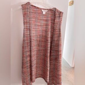 Christopher and banks 2x multicolored striped sweater vest.
